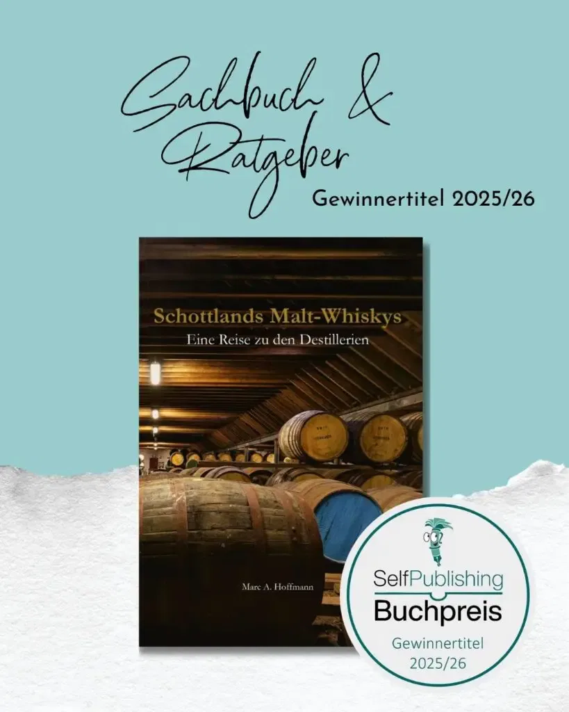 Selfpublishing Buchpreis 2025/26: Gewinnertitel Schottlands Malt-Whiskys