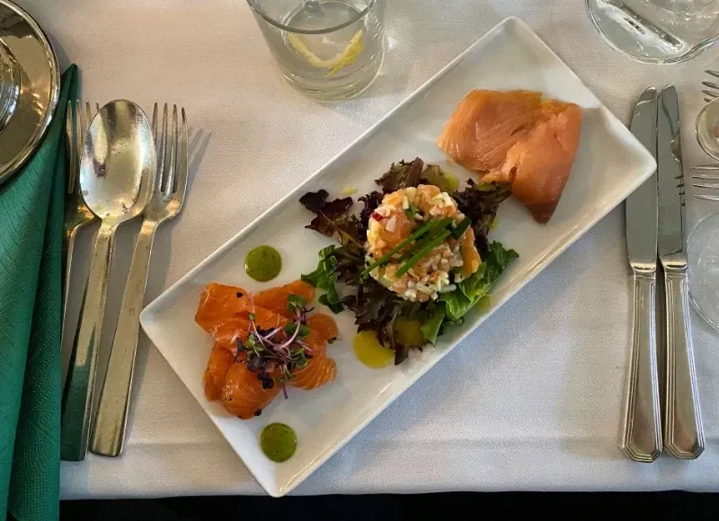 Hotel Trompeterschlössle - Vorspeise: Dreierlei Lachs