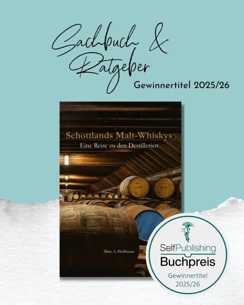 Selfpublishing Buchpreis 2025/26: Gewinnertitel Schottlands Malt-Whiskys